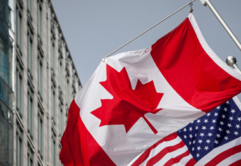 Canadian and US Flags